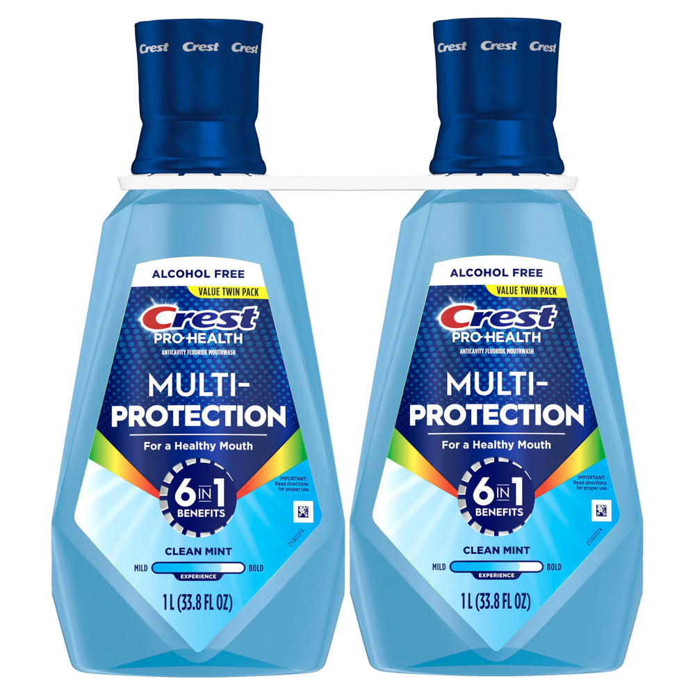 Two Crest 1L bottles side-by-side highlighting bulk value pack