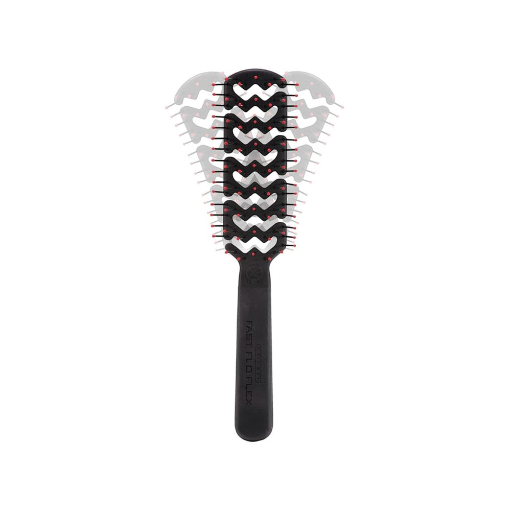 Cricket Static Free Fast Flo anti-static bristles close-up demonstrate frizz reduction and gentle detangling.