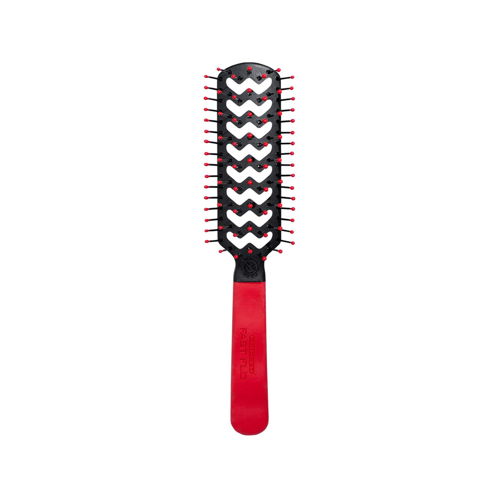 Cricket Static Free Fast Flo Color Vent Hair Brush red So Rad for quick blowouts and frizz-free styling.