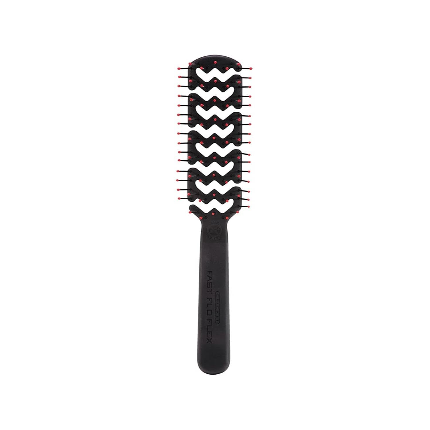 Cricket Static Free Fast Flo non-slip grip handle provides secure control during styling.