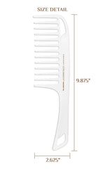 Cricket Ultra Smooth Coconut Detangler Comb on dry hair for silky shine.