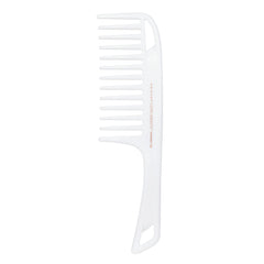 Cricket Ultra Smooth Coconut Detangler Comb on wet hair for gentle detangling.