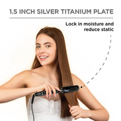 CROC Classic Flat Iron ergonomic thumb grip shown for comfortable styling sessions.