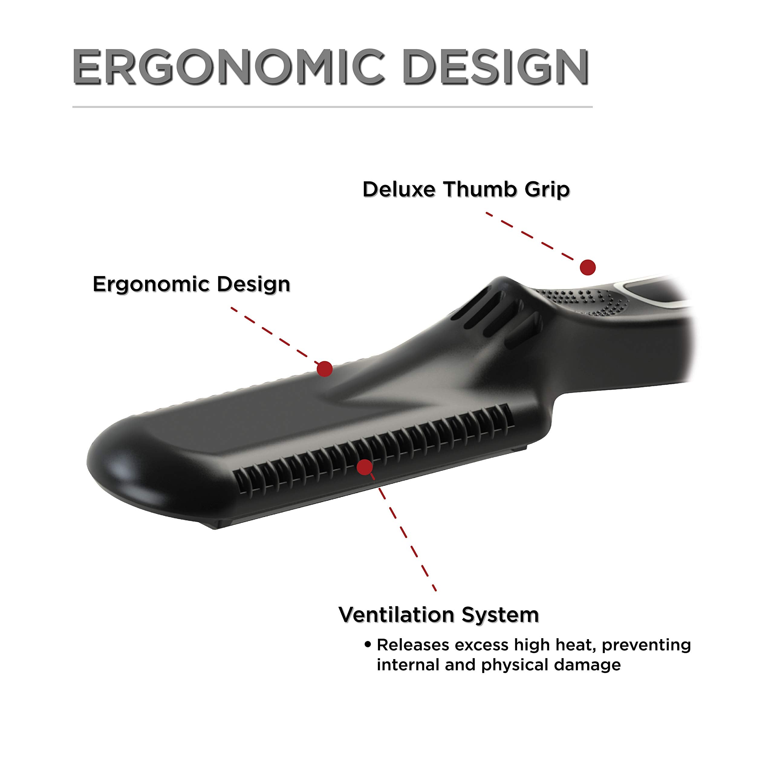 CROC Classic Flat Iron safety shut-off icon indicating auto-off safety feature.