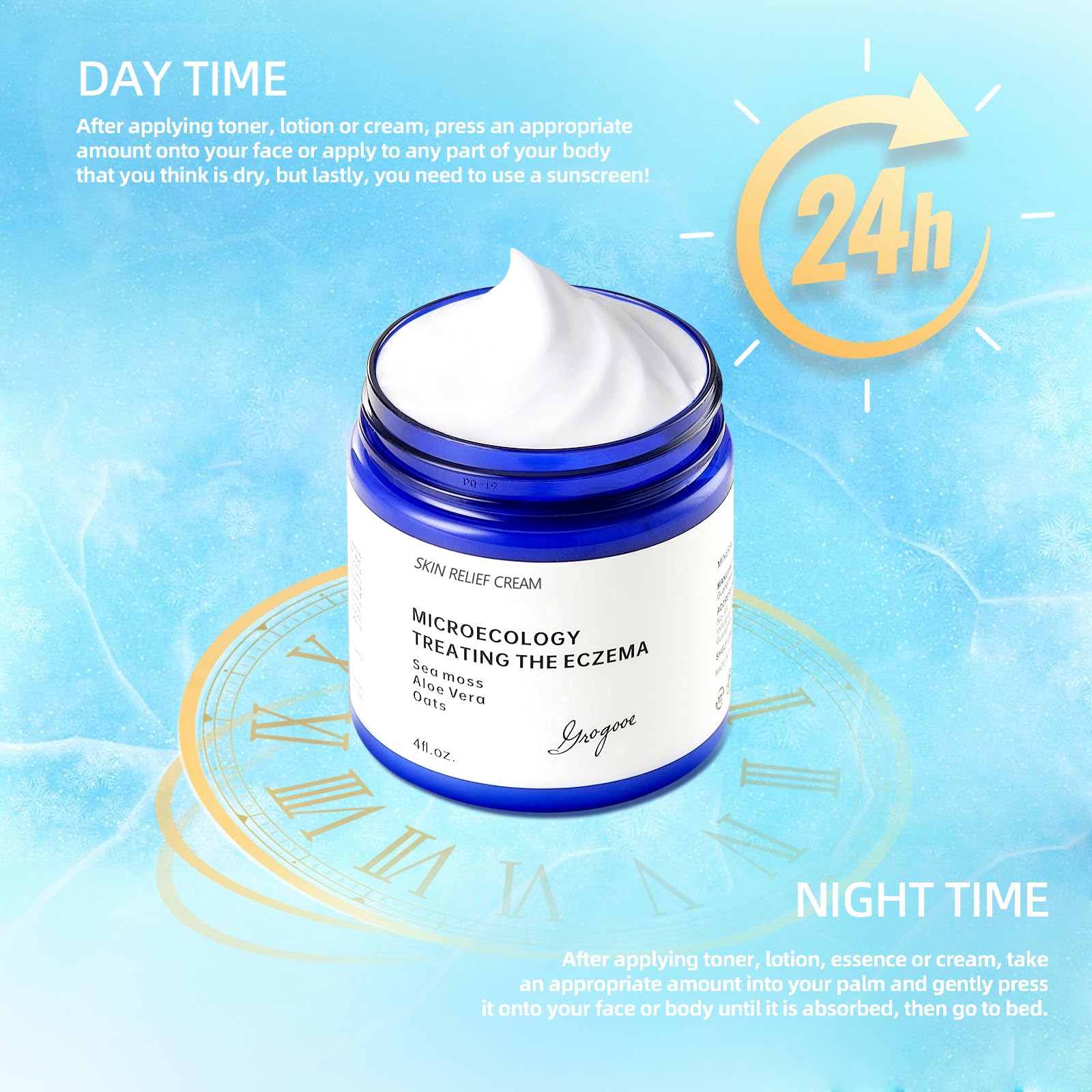 Crogooe oats ingredient emphasizes natural soothing moisture for dry skin.