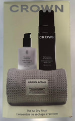 Crown Affair Air Dry Ritual mousse bottle creates natural texture with light hold without crunch.