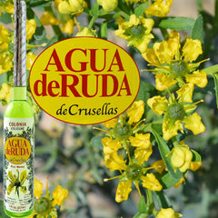 Crusellas Rue Water label detail highlights ritual-ready esoteric formula