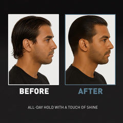 Hair Craft Co. CRVFT gel application scene delivers soft hold and smooth finish.