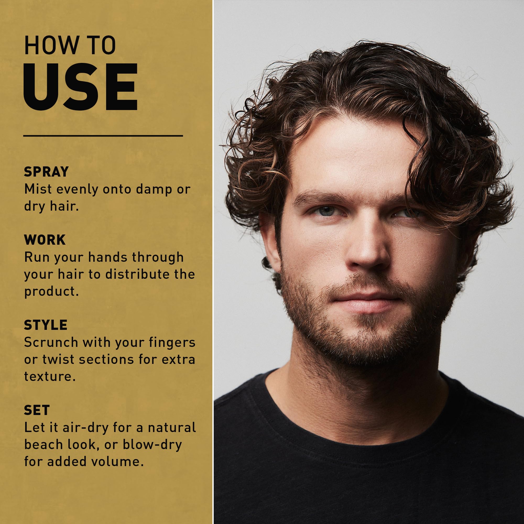 CRVFT Sea Salt Spray USA-made label emphasizes quality.