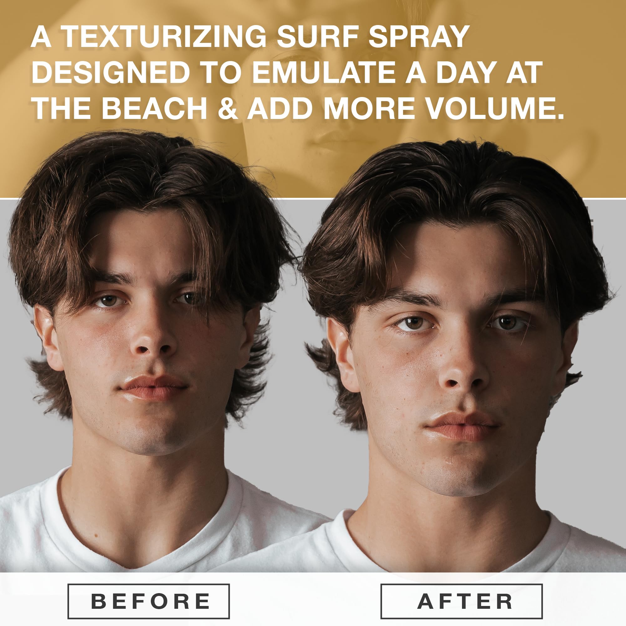 CRVFT Sea Salt Spray applied on damp hair adds volume and texture.