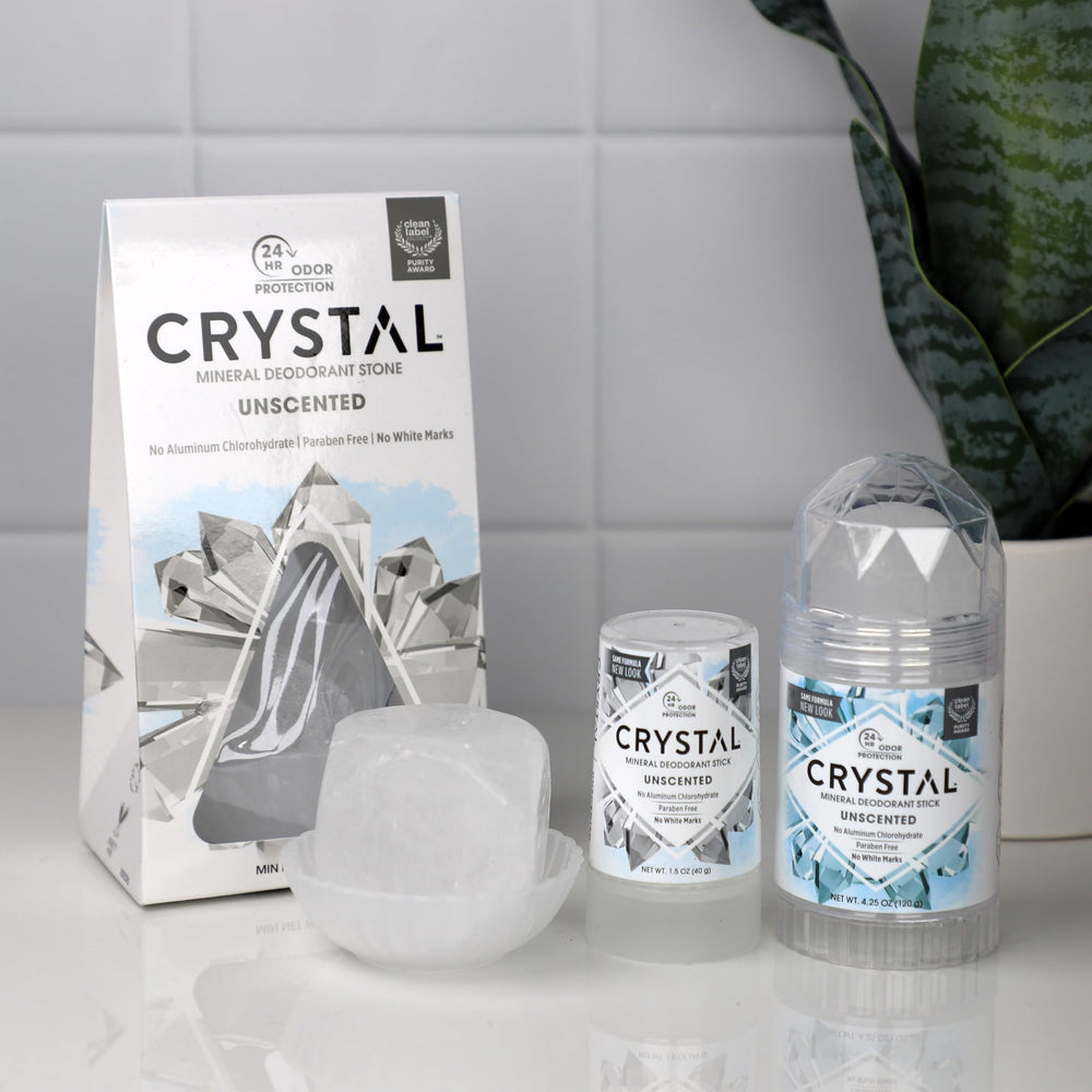Crystal Essence 3-pack packaging front highlighting value and convenience.