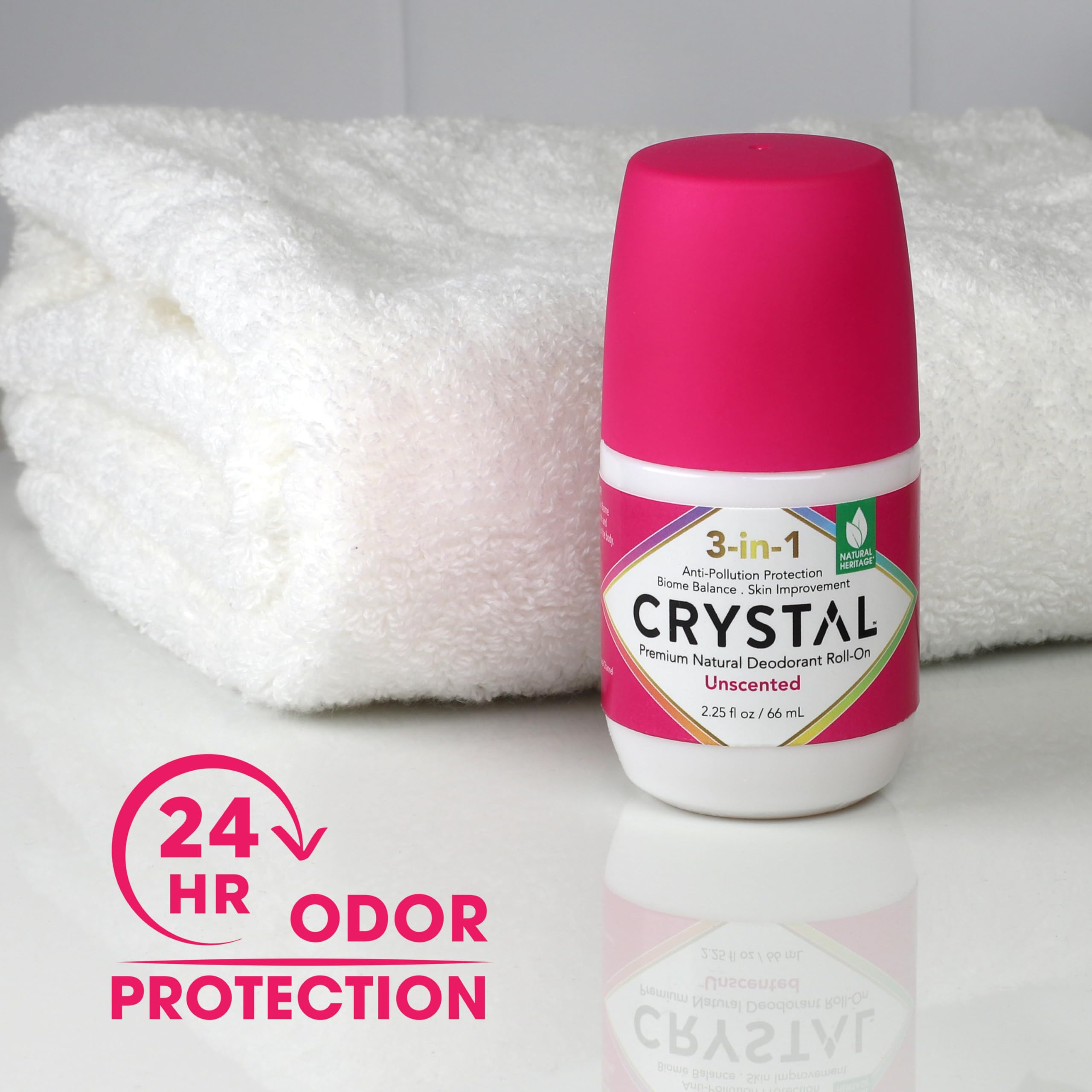 Crystal Essence aloe-hyaluronic hydration visual emphasizes skin-softening moisture during daily wear.