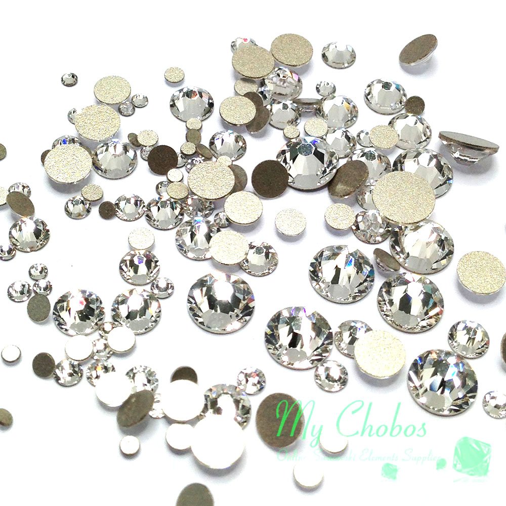 Crystal-Wholesale Austrian Clear CRYSTAL flatbacks for nail art with brilliant shine.