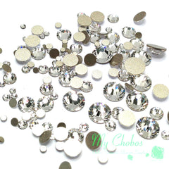Crystal-Wholesale Austrian Clear CRYSTAL flatbacks for nail art with brilliant shine.