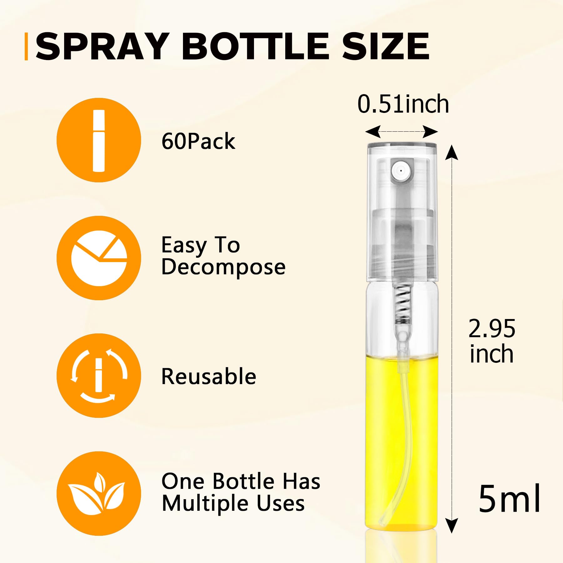 Csdtylh glass atomizer 5ml shows durable, leak-proof construction for perfumes.