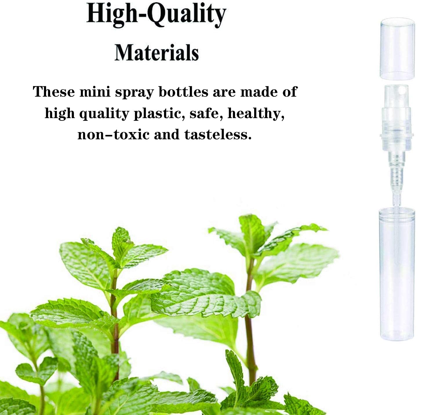 Csdtylh mini spray bottle BPA-free plastic highlights safe everyday use.