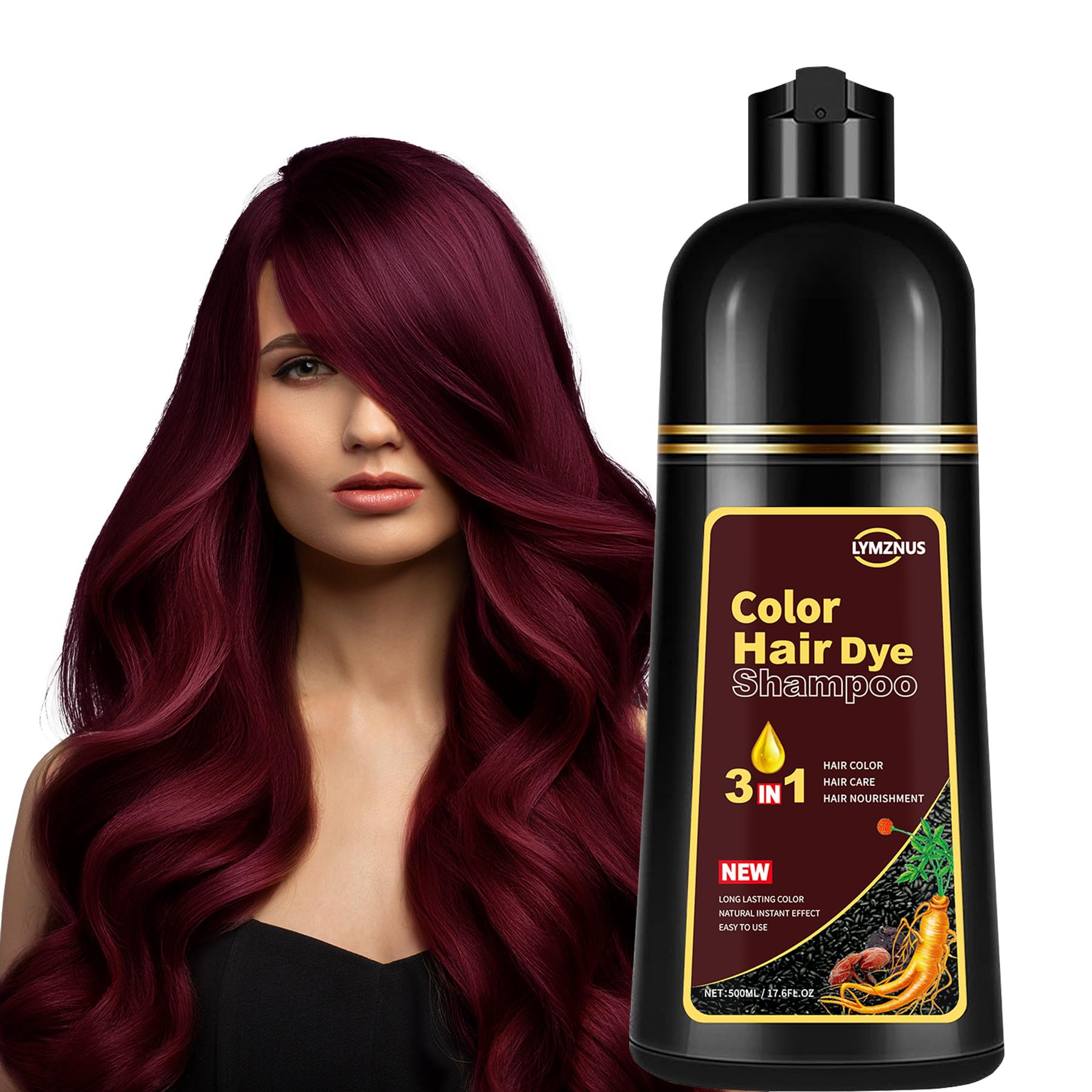 CSFDXD dark wine red shampoo lather for quick at home color refresh.