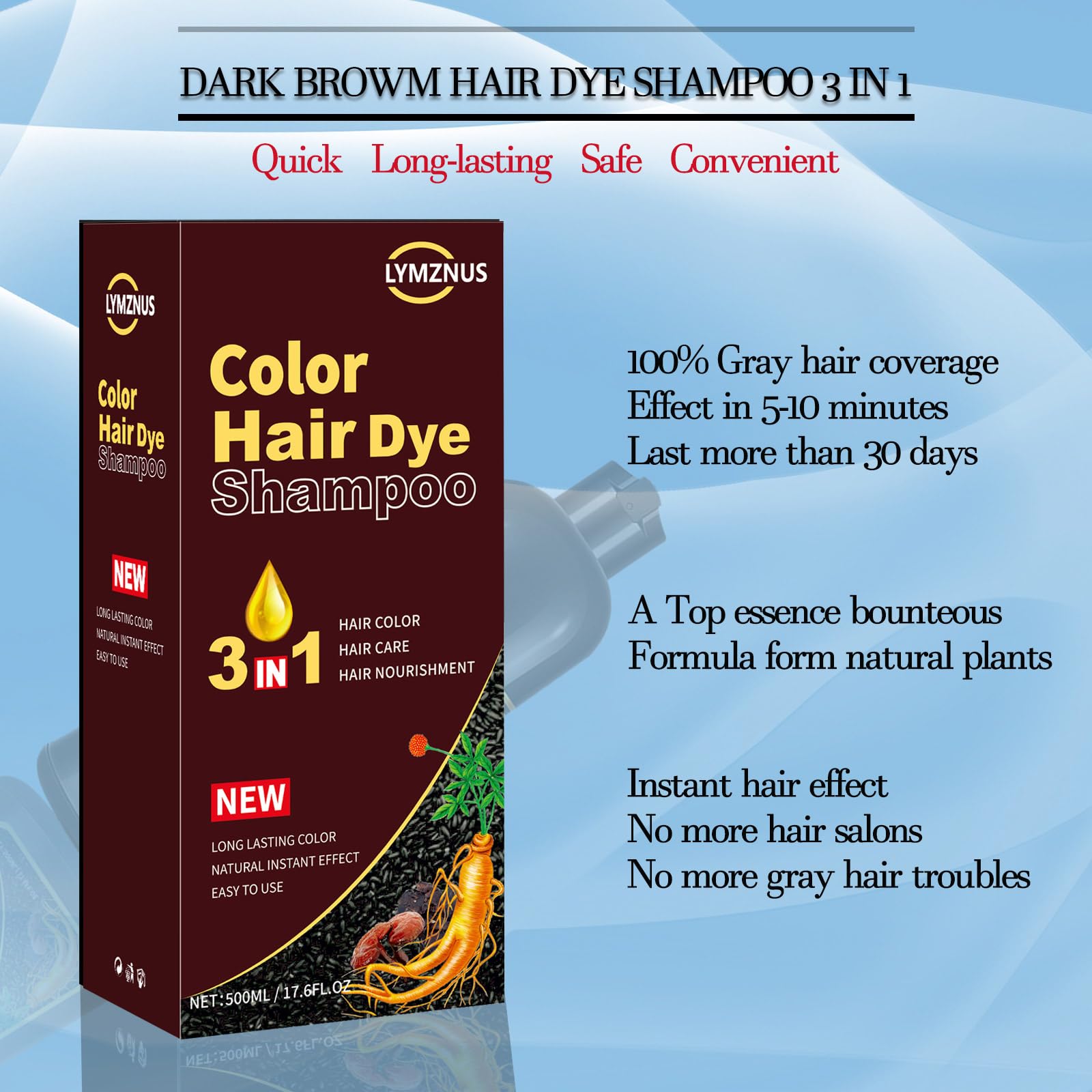 CSFDXD gray-coverage application shows 10-20 minute results for stubborn grays.