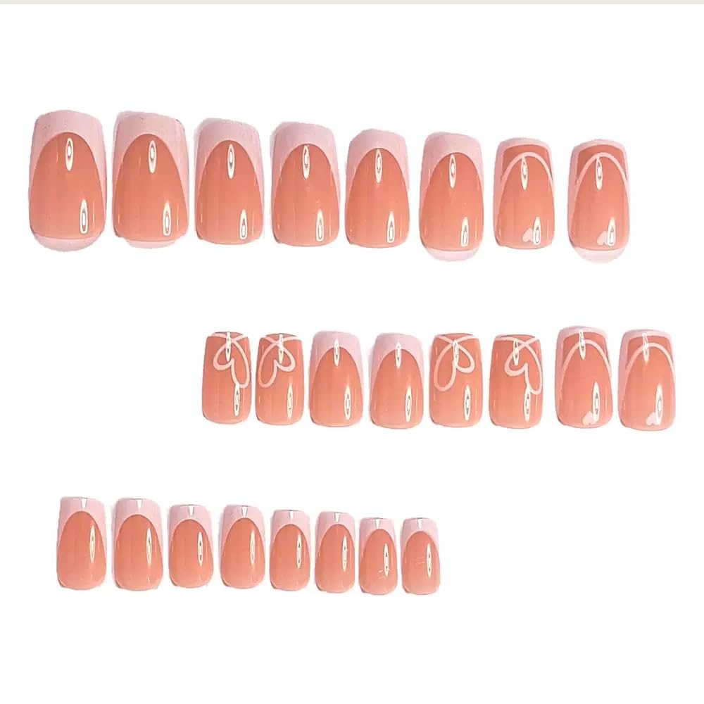 CTTHNBD Heart Stripes detail closeup shows playful design for stylish nails