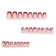 CTTHNBD leopard-print cherry design nails for eye-catching party style.