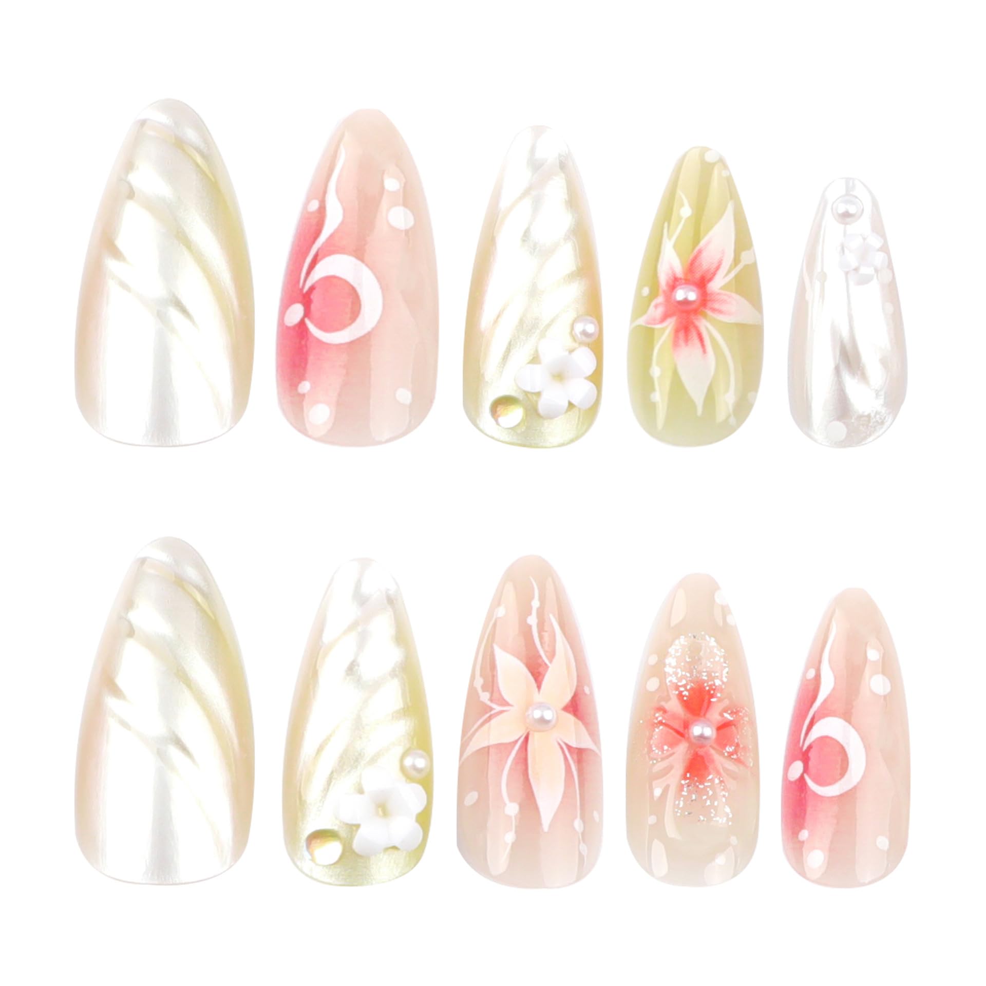 CTTHNBD safe acrylic material close-up shows gentle touch on natural nails.