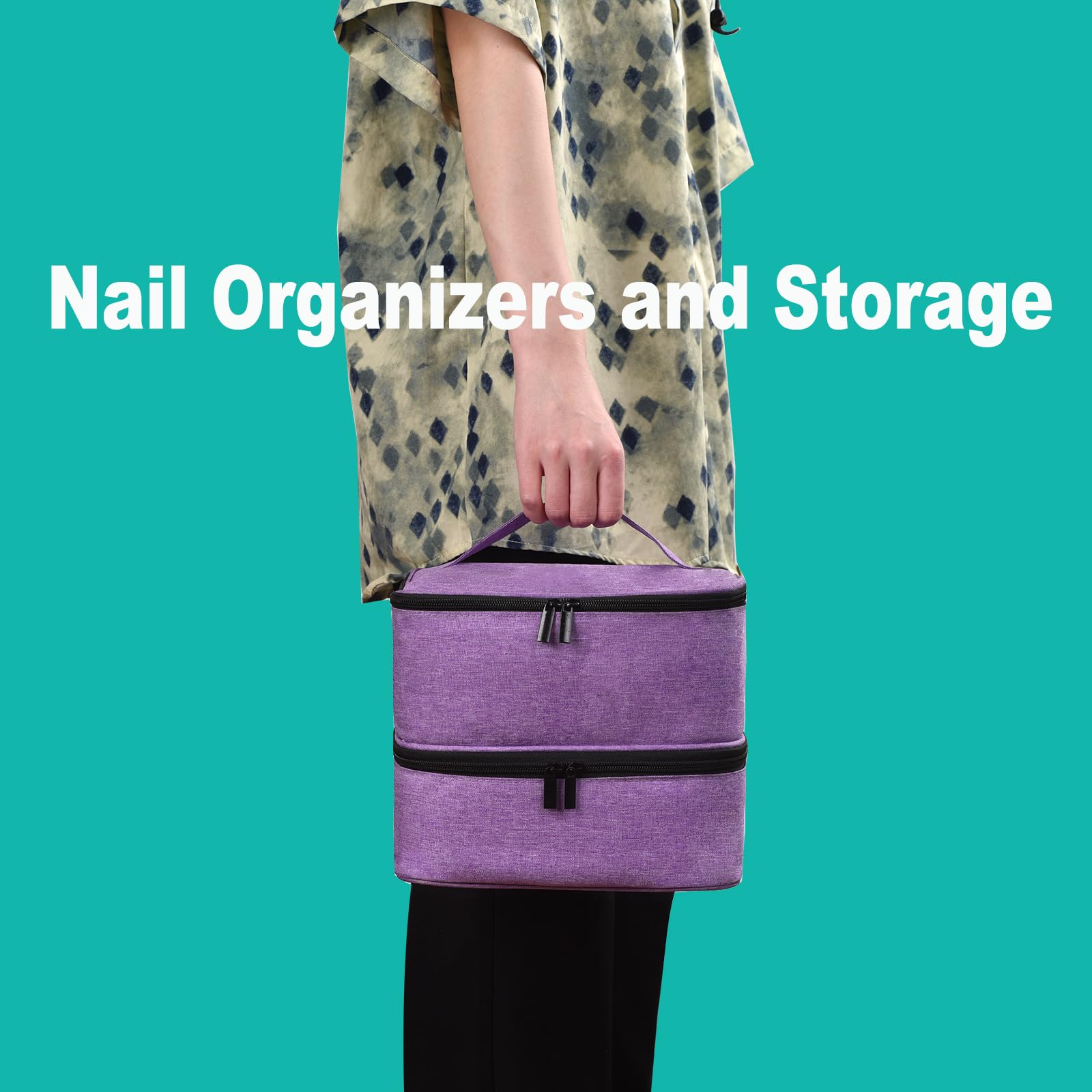 CTWWFS nail-kit-organizer foam insert protects bottles of varying sizes.