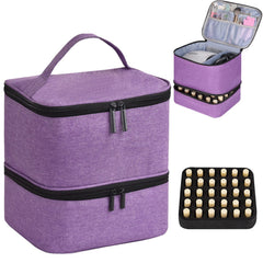 CTWWFS nail polish organizer front view purple for easy travel storage.