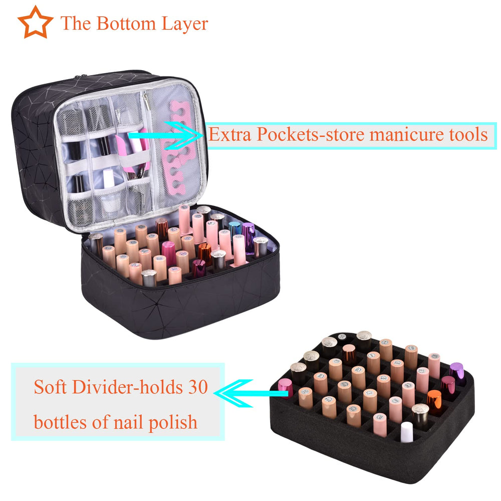 CTWWFS travel-ready handle supports on-the-go nail kit transport.