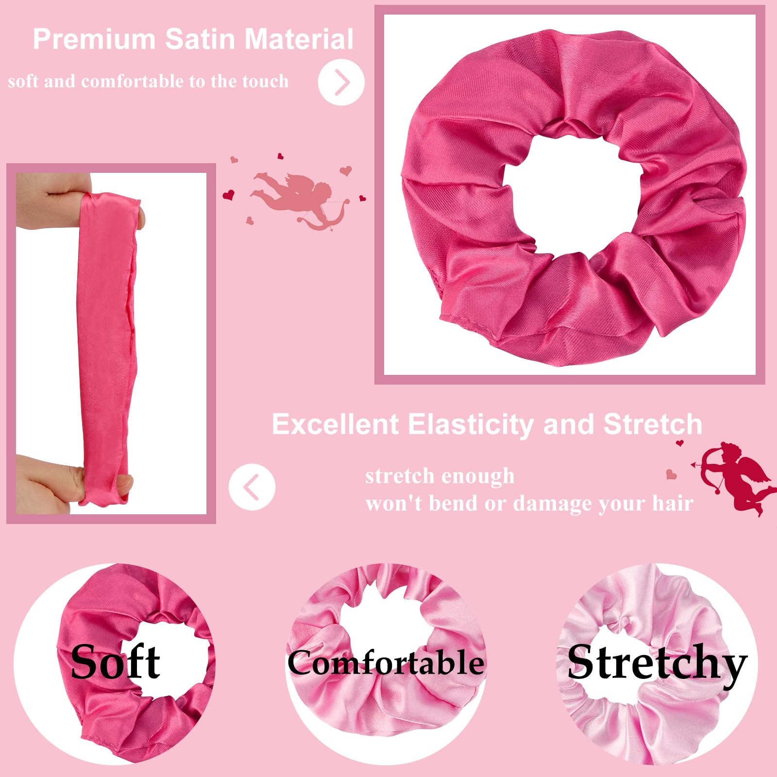 CUBACO satin scrunchies designed for daily wear and easy styling