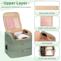 CUBETASTIC extra-large nail polish organizer bottom removable layer offers flexible use.