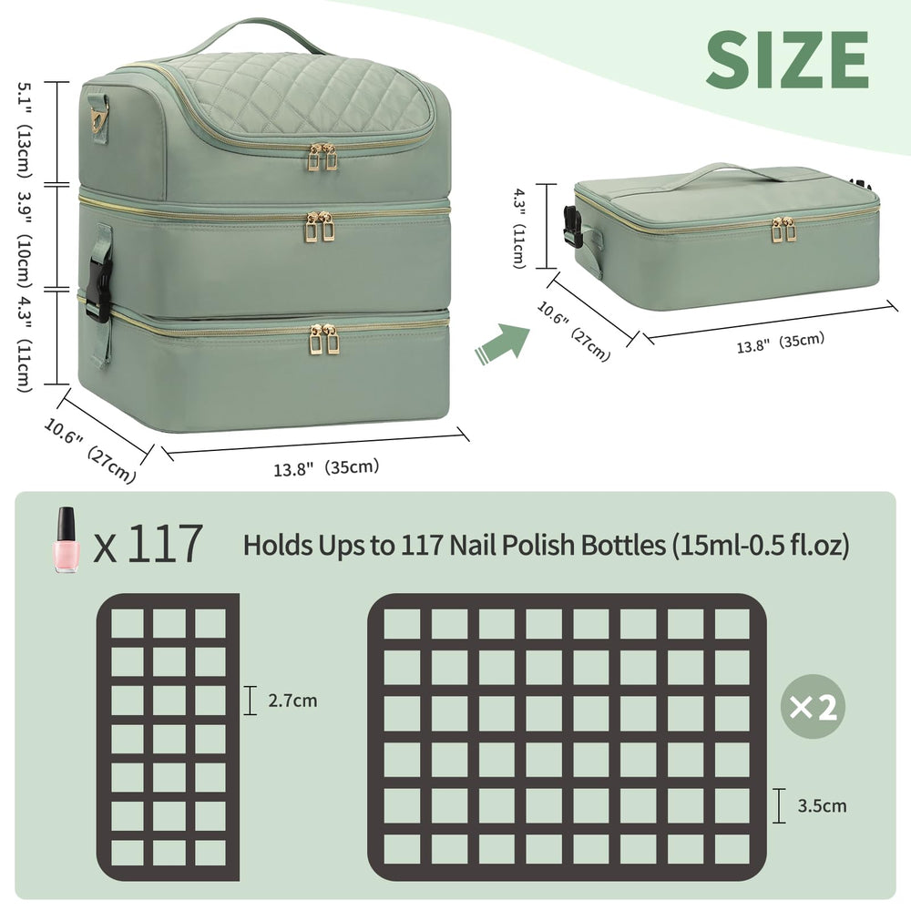 CUBETASTIC extra-large nail polish organizer easy-clean bottom simplifies cleanup after use.
