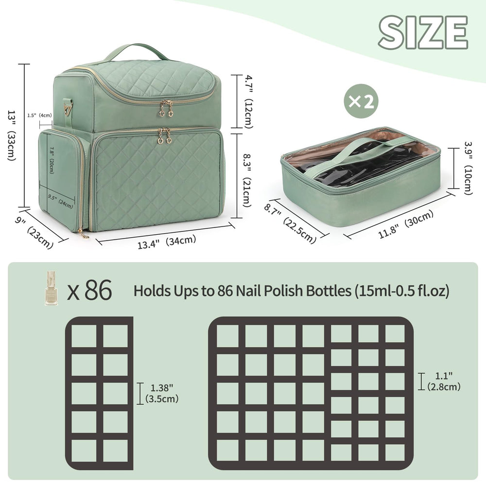CUBETASTIC green case featuring 86-bottle capacity in a durable, portable design.