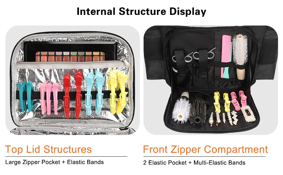 Cubetastic hairstylist traveling backpack adjustable strap ensures comfortable all-day carry.
