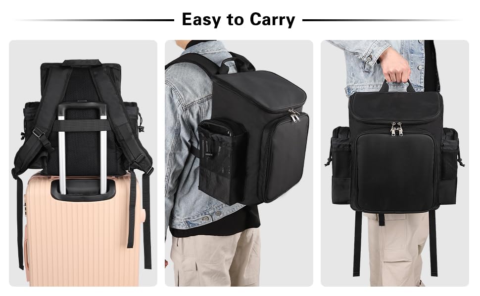 Cubetastic hairstylist traveling backpack premium nylon delivers durability and professional look.