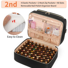 Cubetastic nail-polish-organizer open upper layer ready for 21-slot storage
