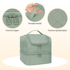 CUBETASTIC nail polish organizer case nail-lamp slot supports compact lamp during setups