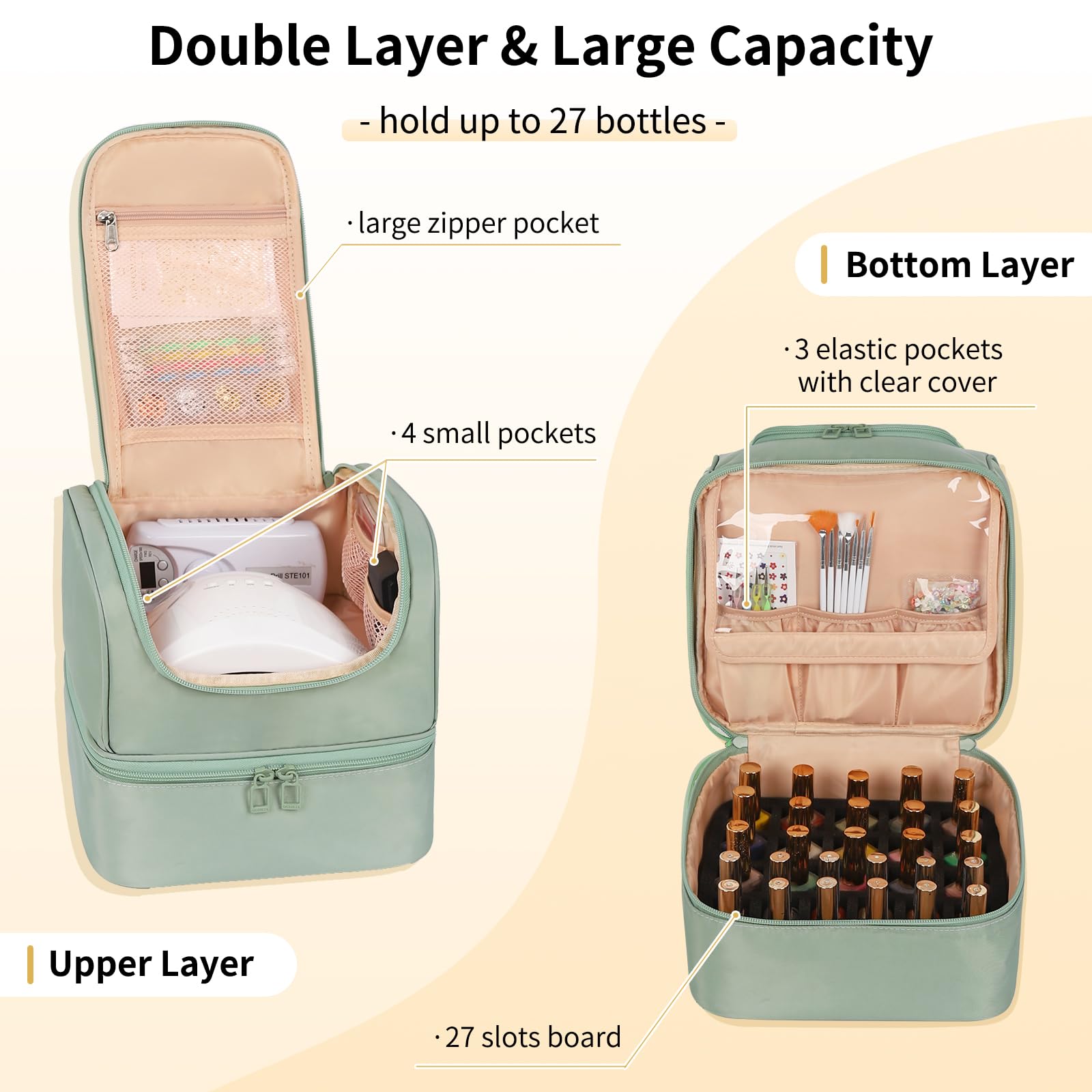 CUBETASTIC nail polish organizer case travel-friendly compact design for on-the-go kits