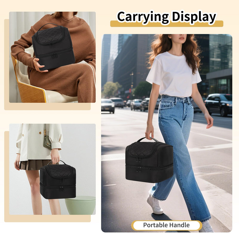 CUBETASTIC Nail Polish Organizer Case travel-ready handle enables easy carry on the go.