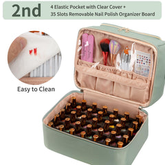 CUBETASTIC nail polish organizer case 10-slot board enables faster polish selection.