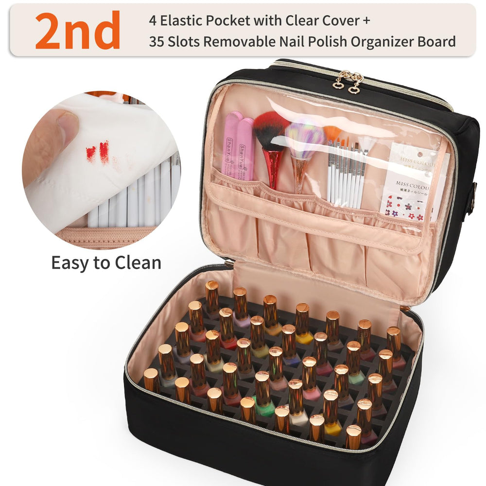 Cubetastic Nail Polish Organizer double-layer design enables versatile setup.