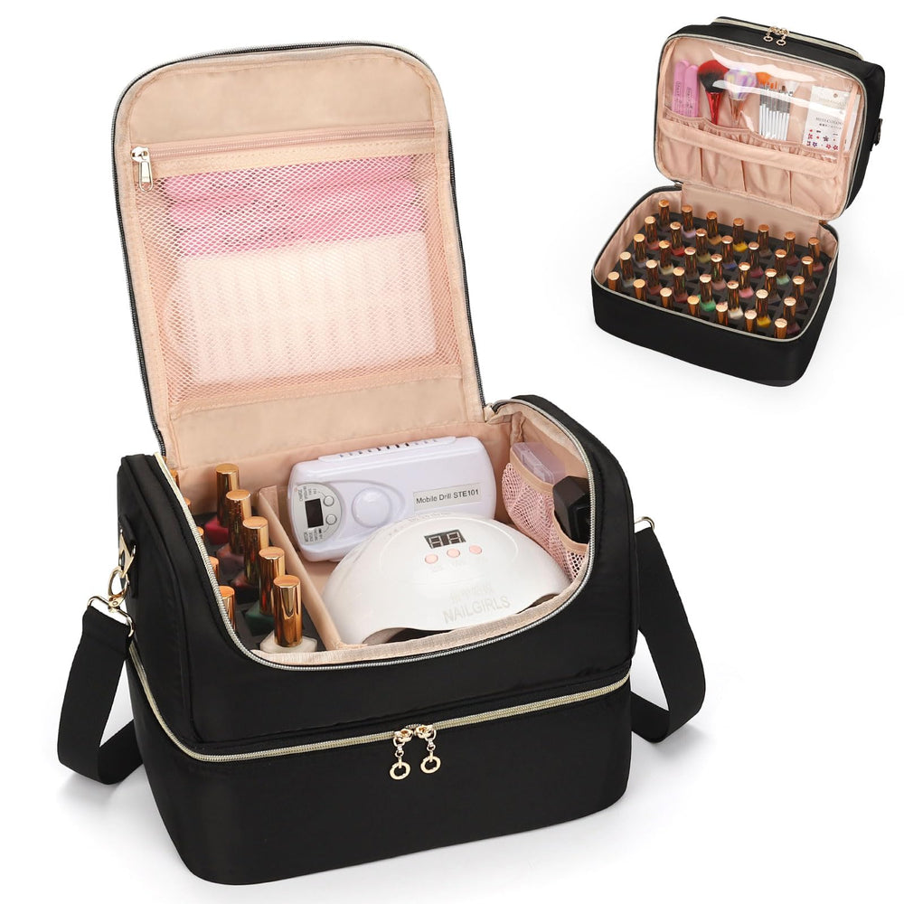 Cubetastic Nail Polish Organizer front view with compact travel-ready storage.