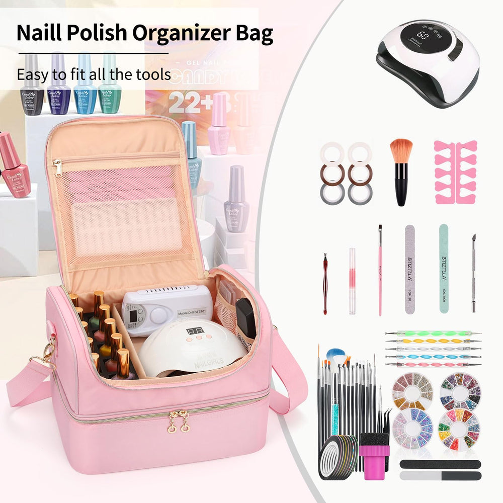 CUBETASTIC pink gift-ready nail kit case; ideal for manicure lovers