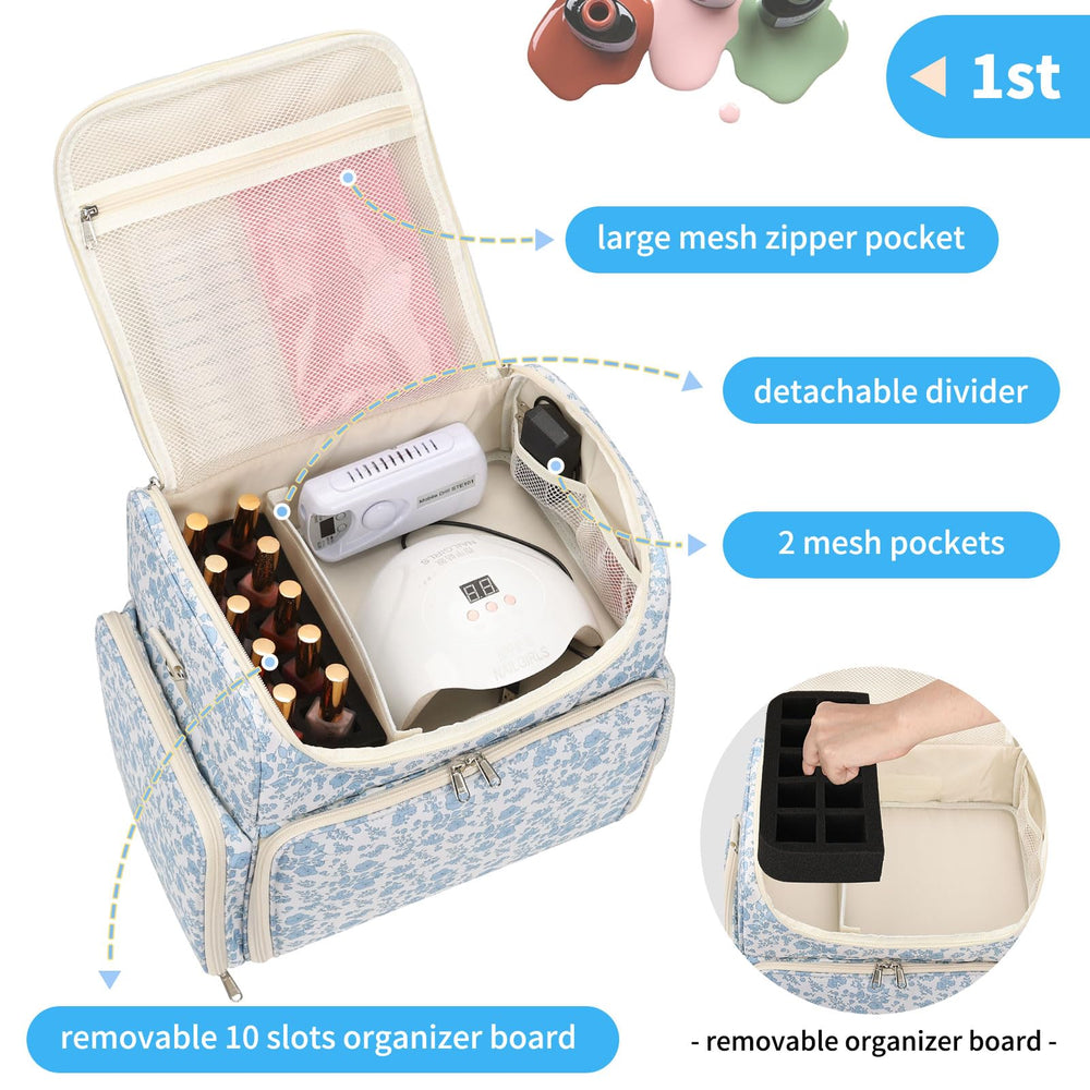 CUBETASTIC removable pouches illustrate flexible storage for varied bottle sizes.