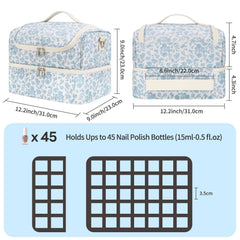 CUBETASTIC nail polish organizer top view demonstrates lamp compatibility and adjustable layout