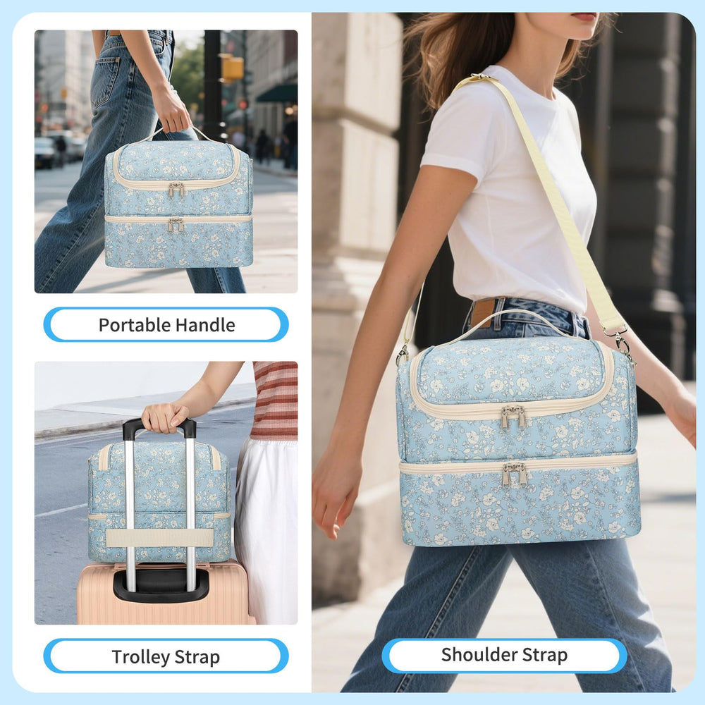 CUBETASTIC travel case with top handle and adjustable straps for portability