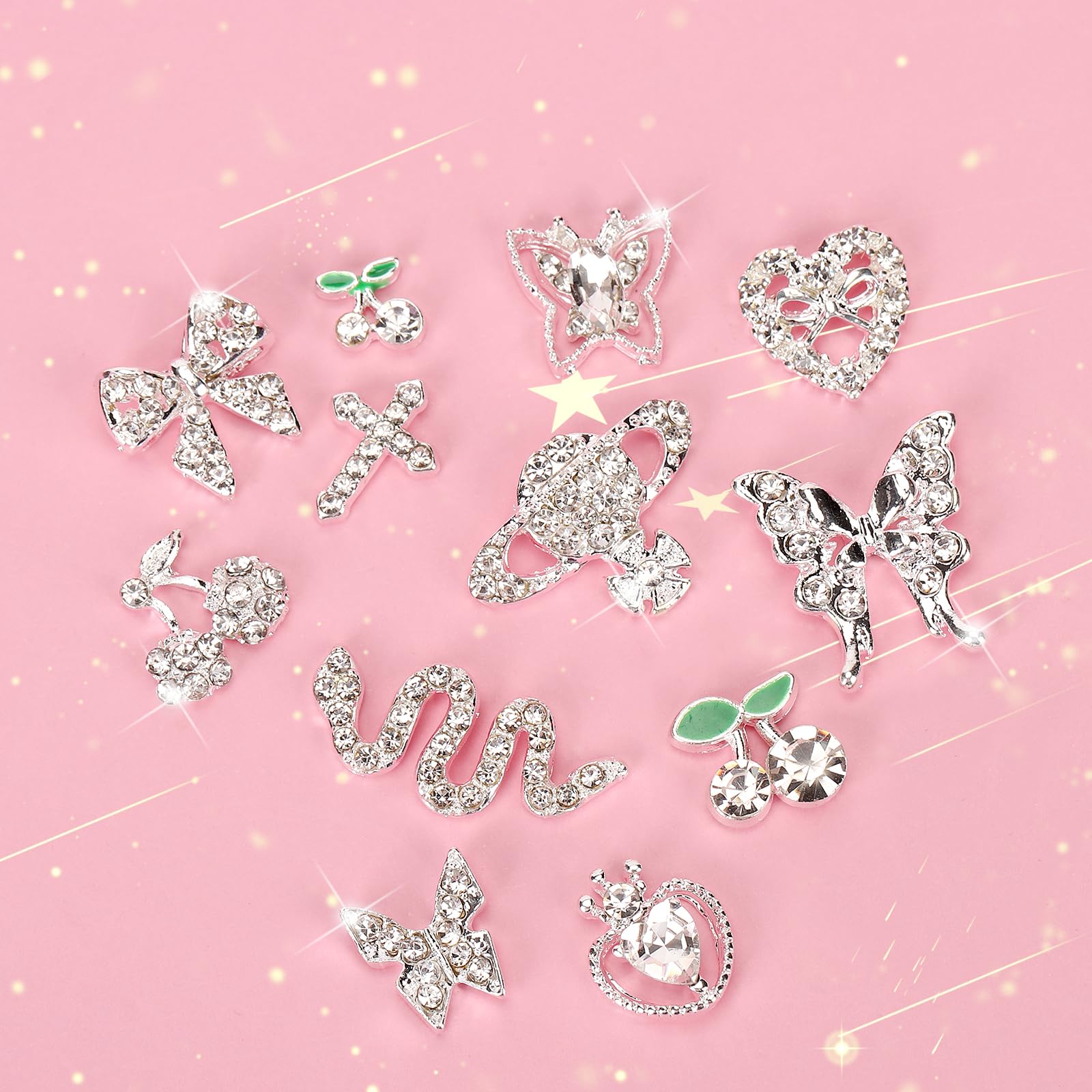 CUBLIVE cherry nail charm for playful 3D nail art.
