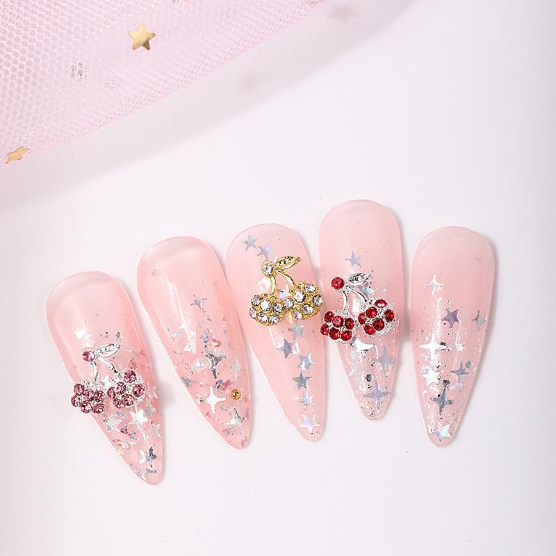 CUBLIVE pink alloy charm detail for durable nail decor.