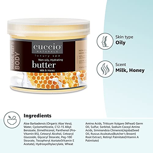 Cuccio Naturale Butter Babies 26 oz tub for long-lasting skin care.