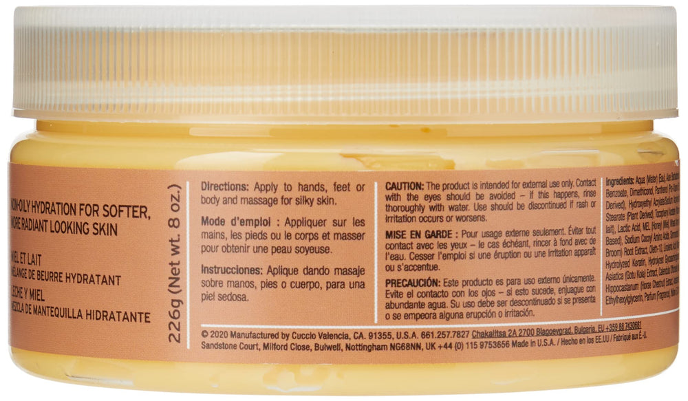 Cuccio Naturale Butter Blends jar applying to dry hands demonstrates quick absorption.