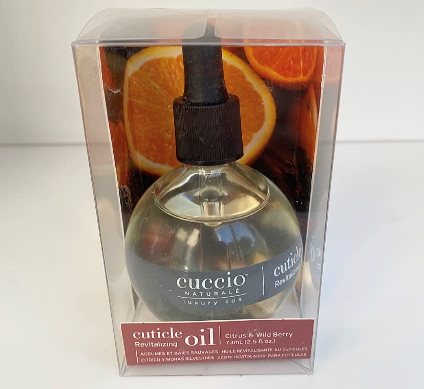 Cuccio Naturale Cuticle Oil Citrus Wild Berry strengthens nails overnight.